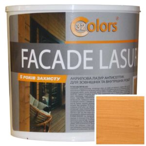 Краска-лазурь для дерева фасадная бытовая 32 COLOR 0,8л Дуб
