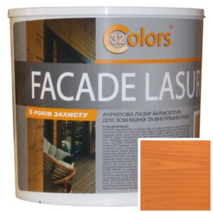 Краска-лазурь для дерева фасадная бытовая 32 COLOR 0,8л Миндаль