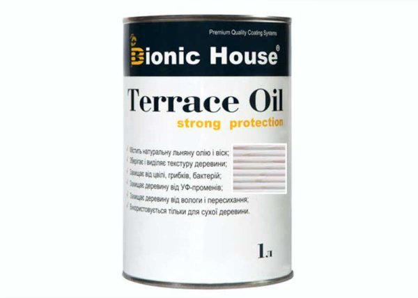 Масло для терасс Bionic-House 1л Белый