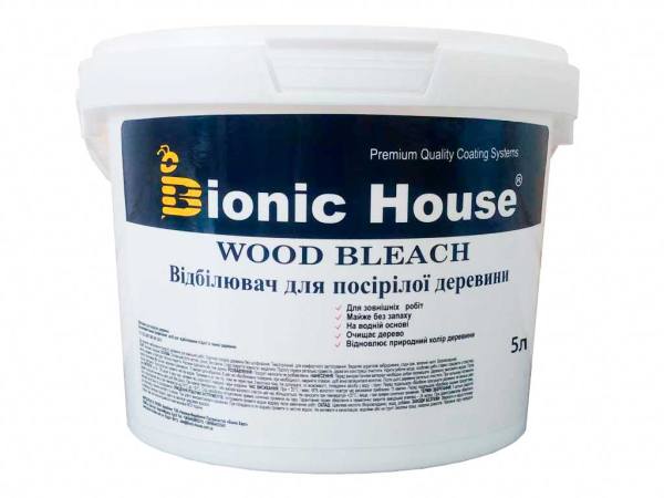 Отбеливатель для дерева без хлора WOOD BLEACH Bionic-House 5л Бесцветный