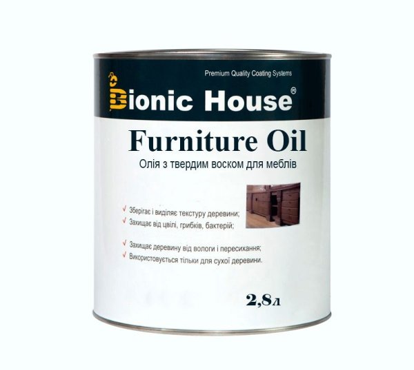 Furniture-Oil-2.8 Масло для мебели с твердым воском Furniture Oil 2,8л Бесцветный