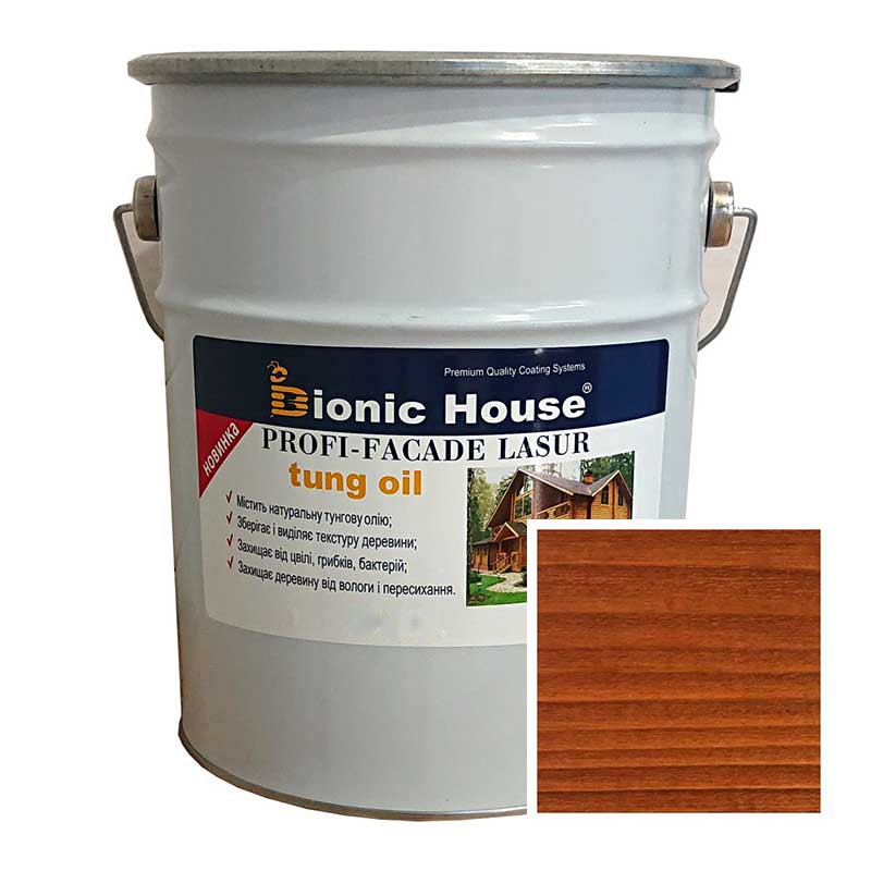 Фарба для дерева PROFI-FACADE LASUR tung oil 10л Коньяк
