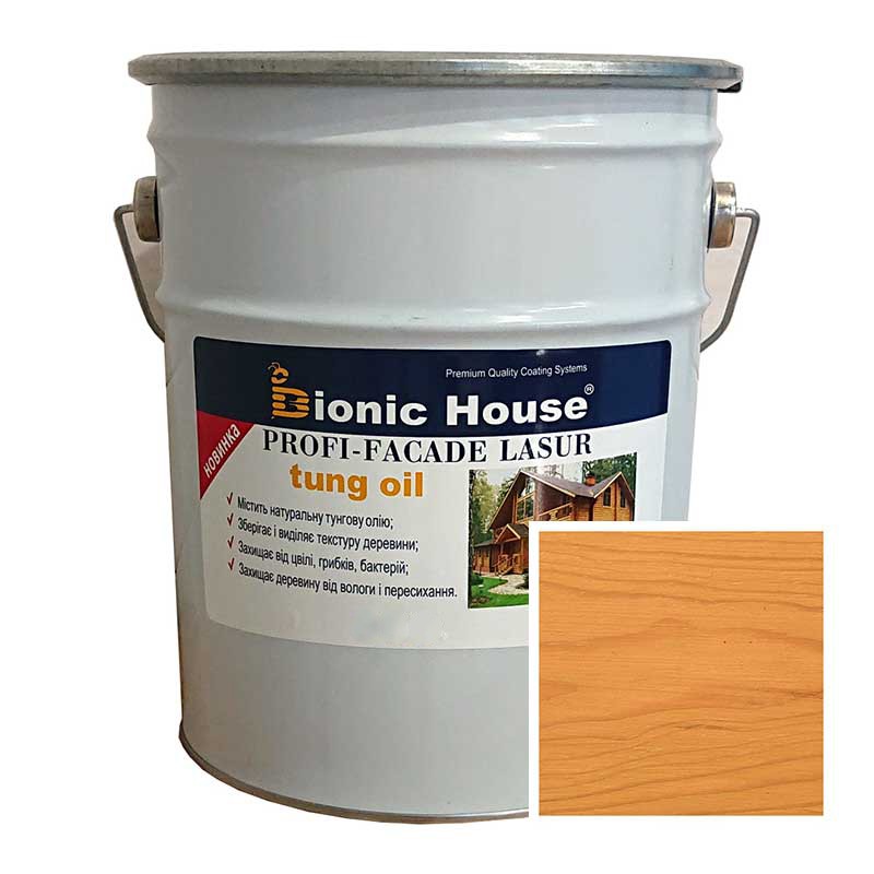 Краска для дерева PROFI-FACADE LASUR tung oil 10л Орегон