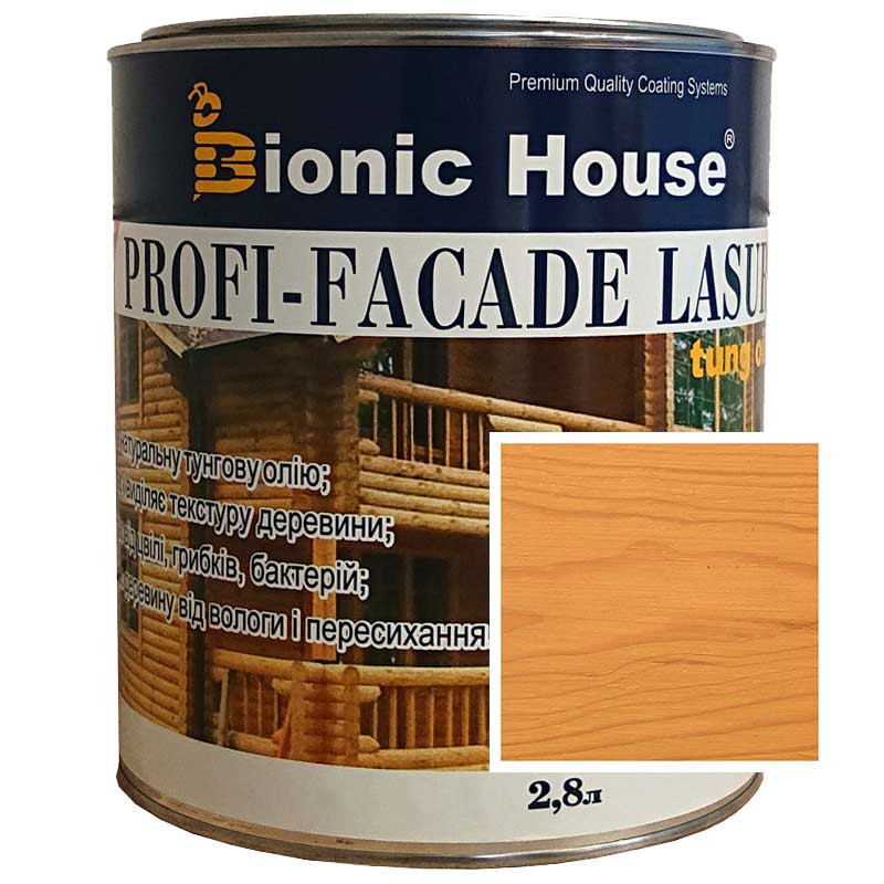 Краска для дерева PROFI-FACADE LASUR tung oil 2,8л Орегон