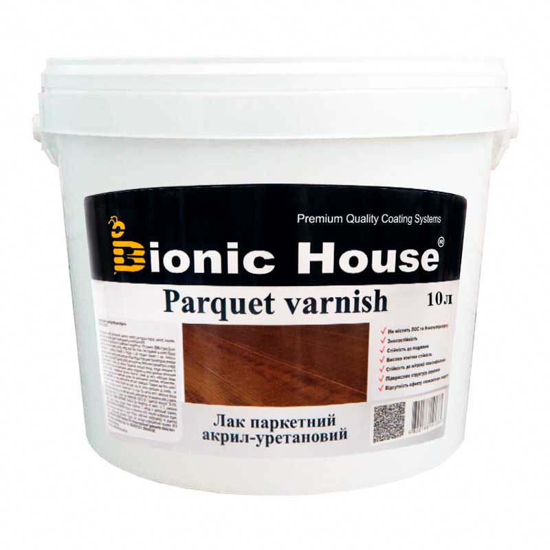 Лак паркетный Joncryl Bionic-House 10л Бесцветный Матовый
