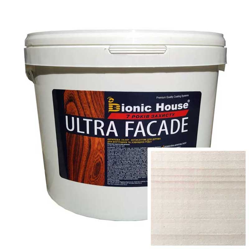 Краска для дерева фасадная, длительного срока службы ULTRA FACADE 10л Белый дуб