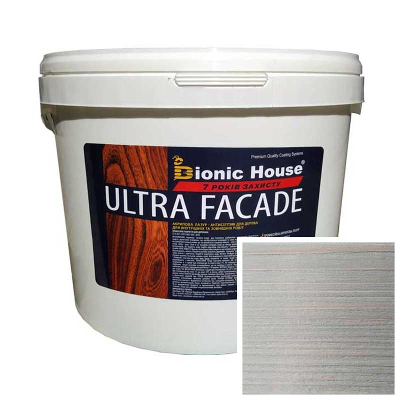 Краска для дерева фасадная, длительного срока службы ULTRA FACADE 10л Белый Мрамор