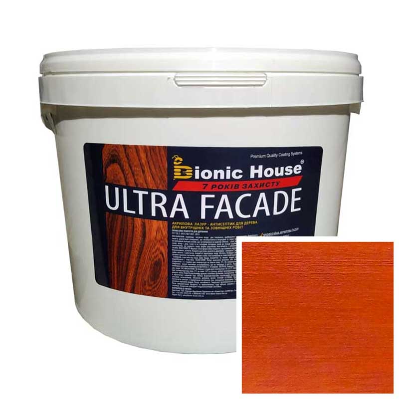 Краска для дерева фасадная, длительного срока службы ULTRA FACADE 10л Махагон