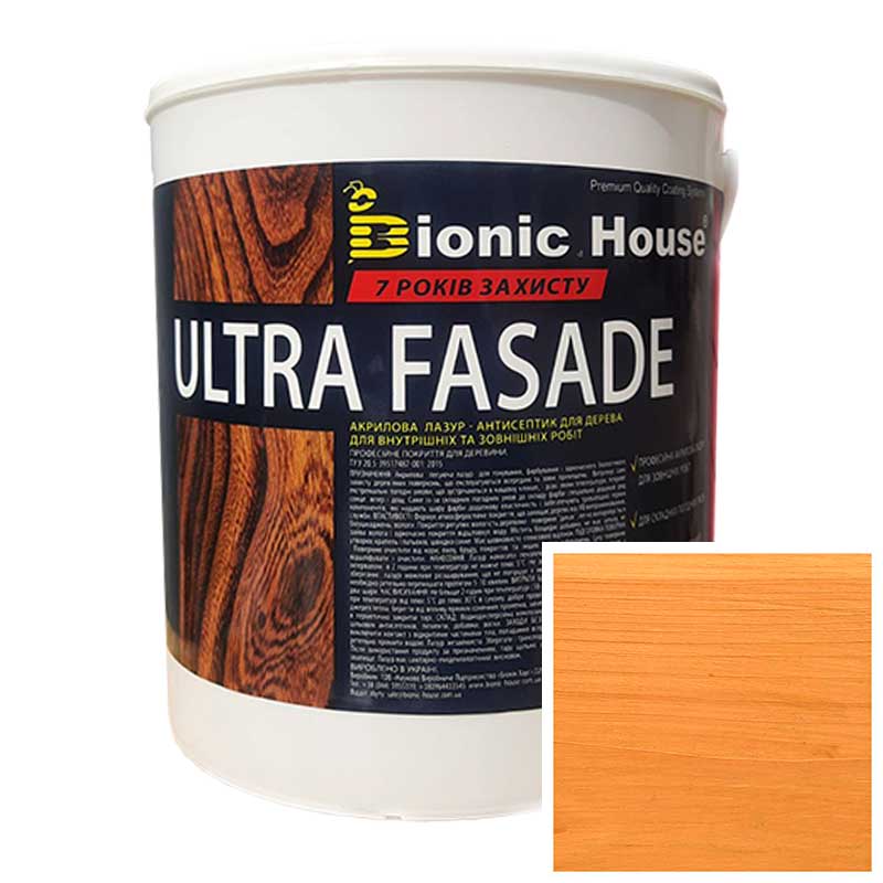 Краска для дерева фасадная, длительного срока службы ULTRA FACADE 0,8л Дуб