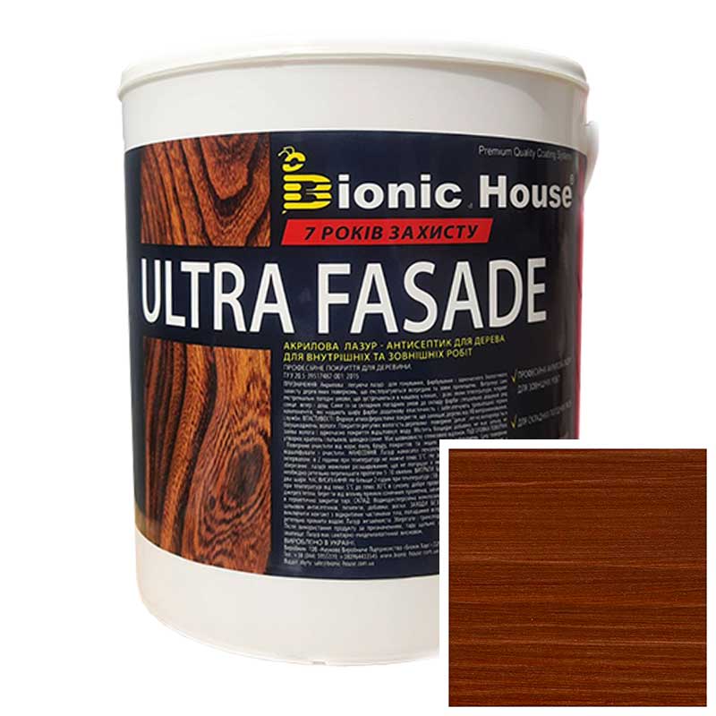 Краска для дерева фасадная, длительного срока службы ULTRA FACADE 0,8л Орех