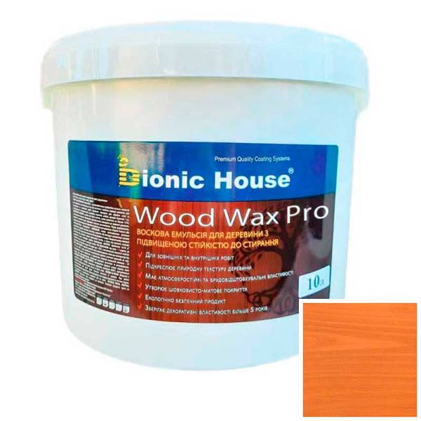 Краска для дерева WOOD WAX PRO безцветная база Bionic-House 10л Миндаль