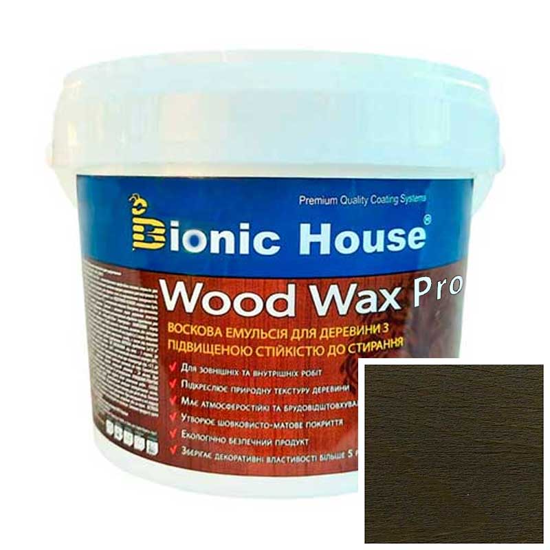 Краска для дерева WOOD WAX PRO безцветная база Bionic-House 0,8л Антрацит