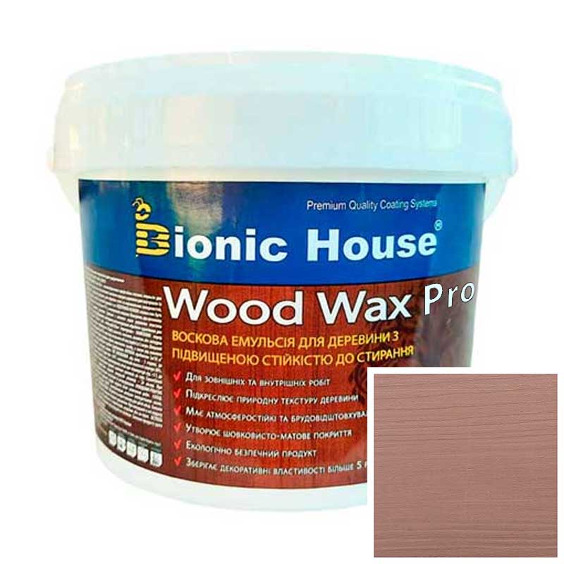 Краска для дерева WOOD WAX PRO Белая База Bionic-House 0,8л Баклажан