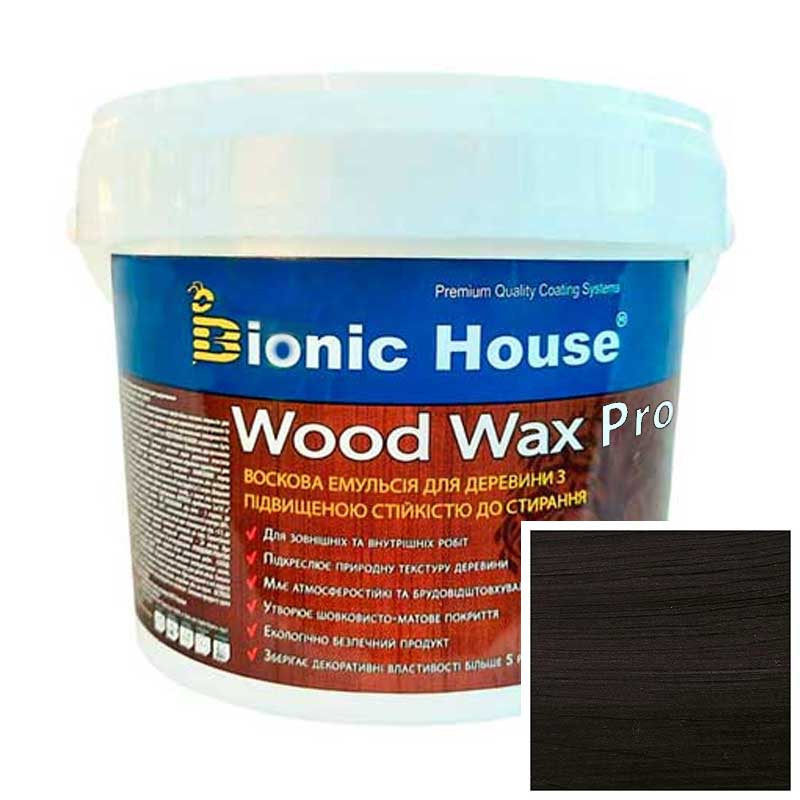 Краска для дерева WOOD WAX PRO безцветная база Bionic-House 0,8л Черный