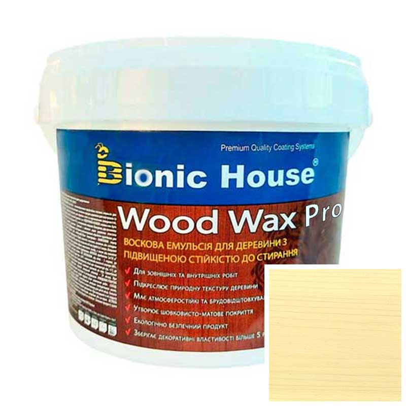 Краска для дерева WOOD WAX PRO безцветная база Bionic-House 0,8л Слоновая Кость