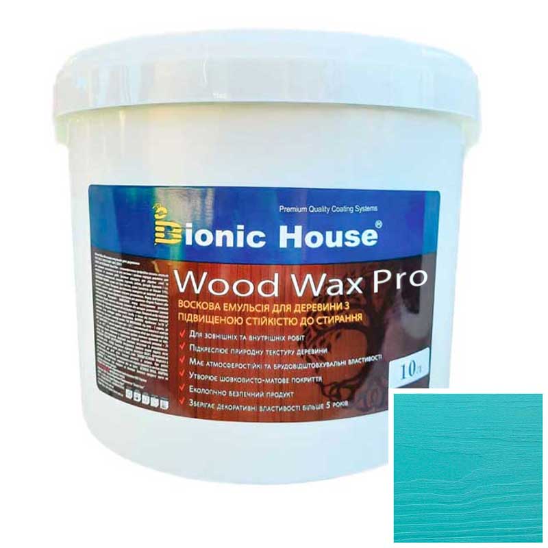 Краска для дерева WOOD WAX PRO Белая База Bionic-House 10л Бирюза
