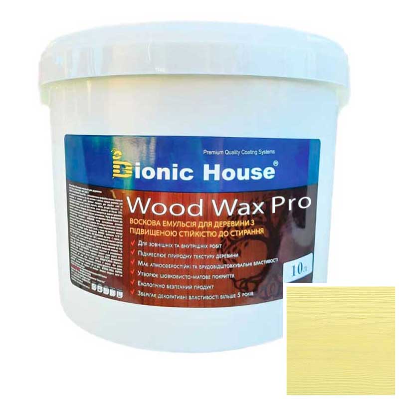 Краска для дерева WOOD WAX PRO Белая База Bionic-House 10л Фисташковый