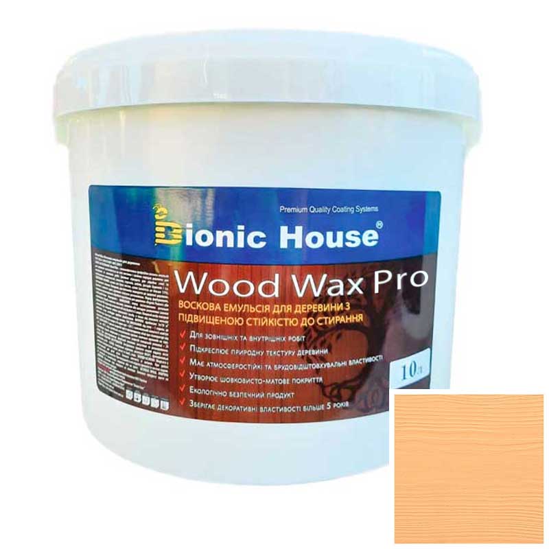 Краска для дерева WOOD WAX PRO Белая База Bionic-House 10л Карамель