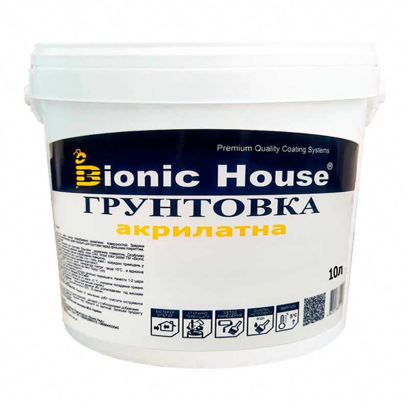 Грунтовка для дерева акрилатная Bionic-House 10л Бесцветный