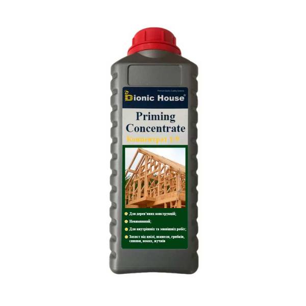 Priming Concentrate 1:9 Невымывной антисептик для деревянных стропильных систем Bionic-House 1л Коричневый