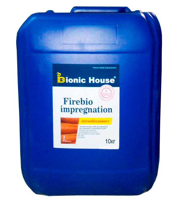 firebio-10kg Огнебиозащитная пропитка FireBio Impregnation Bionic-House 10кг Безцветная