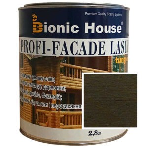 Краска для дерева PROFI-FACADE LASUR tung oil 2,8л Антрацит