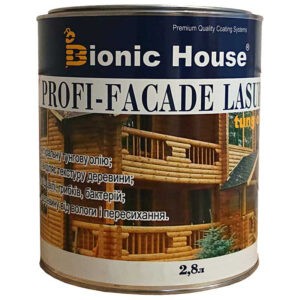 Краска для дерева PROFI-FACADE LASUR tung oil 2,8л Бесцветный
