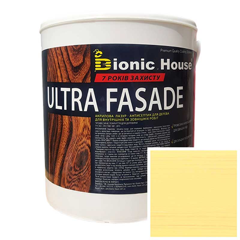 UltraFasade-1l-medoviy Краска для дерева фасадная, длительного срока службы ULTRA FACADE 0,8л Медовый