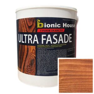 Фарба для дерева фасадна, тривалого терміну служби ULTRA FACADE 0,8л Золотий Горіх