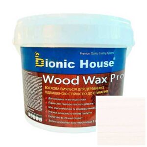 Краска для дерева WOOD WAX PRO безцветная база Bionic-House 0,8л Белый