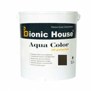 Краска для дерева Bionic-House Aqua Color UV-protect 2,5л Антрацит
