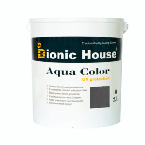 Краска для дерева Bionic-House Aqua Color UV-protect 2,5л Артгрей