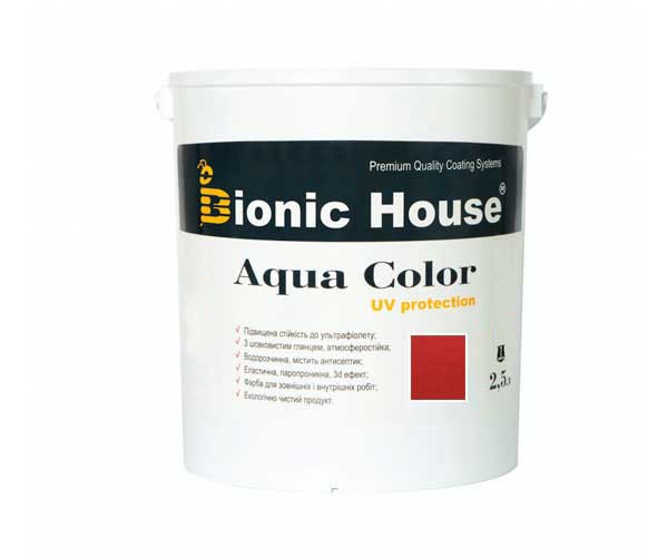 aqua2.5l-barbaris Краска для дерева Bionic-House Aqua Color UV-protect 2,5л Барбарис