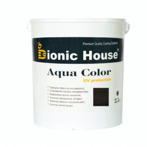 Краска для дерева Bionic-House Aqua Color UV-protect 2,5л Черное дерево А120