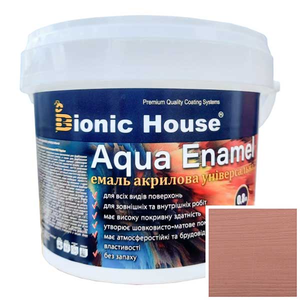 enamel-1L-baklazhan Краска-эмаль для дерева Bionic-House Aqua Enamel 0,8л Баклажан