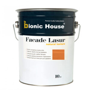 Краска для дерева FACADE LASUR Bionic-House 10л Миндаль А112