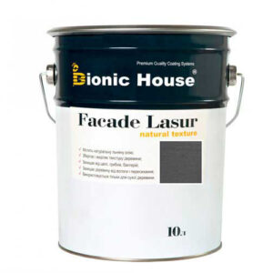 Краска для дерева FACADE LASUR Bionic-House 10л Арт Грей