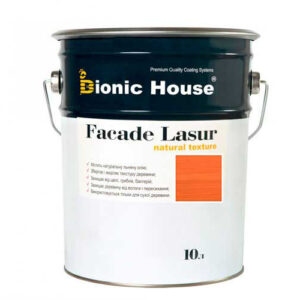 Краска для дерева FACADE LASUR Bionic-House 10л Рябина