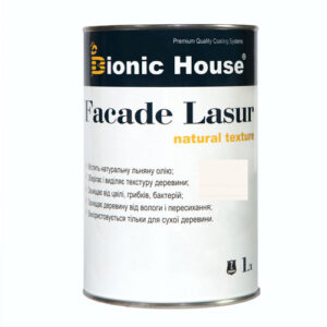 Краска для дерева FACADE LASUR Bionic-House 1л Белый А101