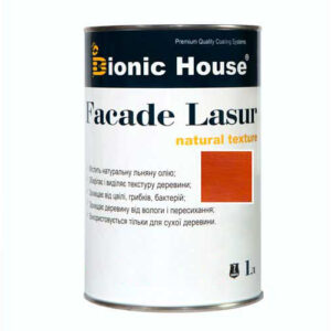 Краска для дерева FACADE LASUR Bionic-House 1л Махагон