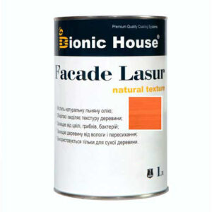 Краска для дерева FACADE LASUR Bionic-House 1л Рябина