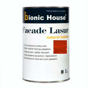 Краска для дерева FACADE LASUR Bionic-House 1л Тик