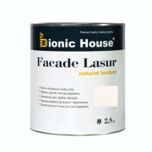 Краска для дерева FACADE LASUR Bionic-House 2,8л Белый А101
