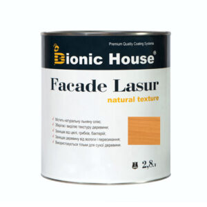 Краска для дерева FACADE LASUR Bionic-House 2,8л Дуб А105