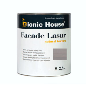 Краска для дерева FACADE LASUR Bionic-House 2,8л Пепел А117