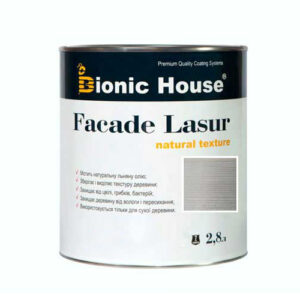 Краска для дерева FACADE LASUR Bionic-House 2,8л Белый Мрамор