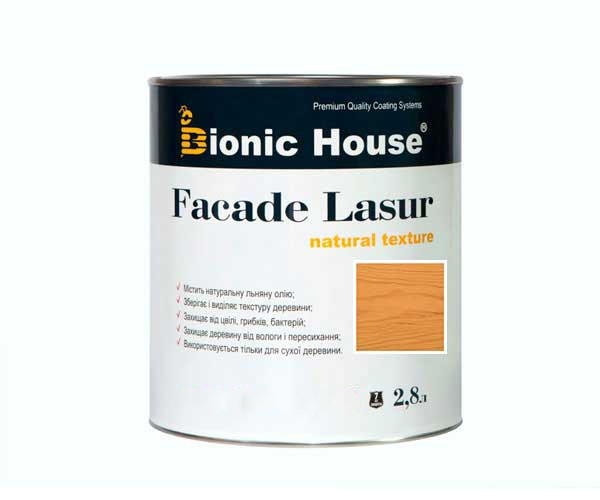 fasadelasur2.8l-oregon Краска для дерева FACADE LASUR Bionic-House 2,8л Орегон