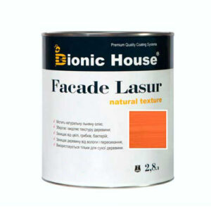 Краска для дерева FACADE LASUR Bionic-House 2,8л Рябина