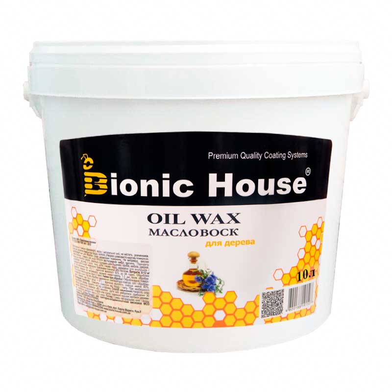 oil-wax-10l Масло-воск для дерева Bionic-House 10л Бесцветный