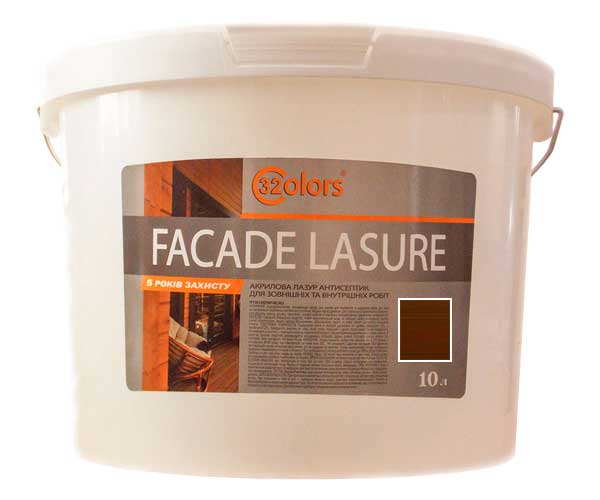 32Color-10l-shokolad Фарба-лазур для дерева фасадна побутова 32 COLOR 10л Шоколад